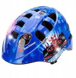 Meteor Kask Rowerowy Regulowany Na Rower Dla Chłopca Wentylowany Ochronny METEOR