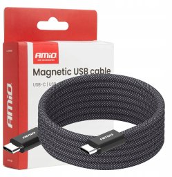 AMiO Kabel USB magnetyczny USB-C to USB-C 60W 100cm AMIO-04840