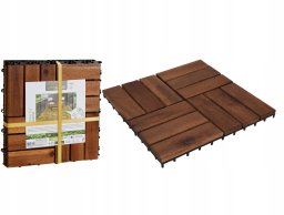 Koopman Płytki tarasowe podłogowe balkonowe drewniane 30x30 cm 4 szt