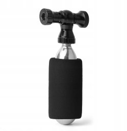 RockBros Pompka CO₂ Rockbros głowica zawór ze stopu aluminium bez naboju kompatybilna z Presta/Schrader - czarna