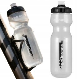 RockBros Bidon rowerowy Rockbros 750 ml - przezroczysty z czarnym ustnikiem