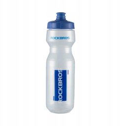 RockBros Bidon rowerowy Rockbros 750 ml - przezroczysty z niebieskim ustnikiem
