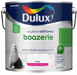 Adhesive Products GmbH Dulux Szybka Odnowa farba renowacyjna do boazerii Biały satynowy 2,5L