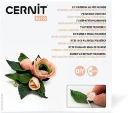 Cernit Kwiatowa brosza DIY glinka polimer