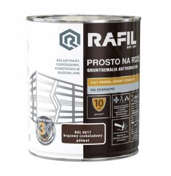 Rafil Rafil emalia do metalu Prosto Na Rdzę Brąz Czekoladowy Półmat 0,75L