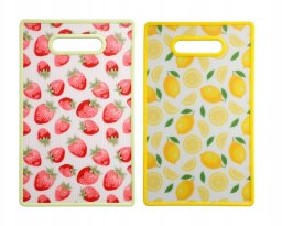 Deska do krojenia Koopman Deska kuchenna do krojenia plastikowa wzór w owoce 37x22,5cm 1szt