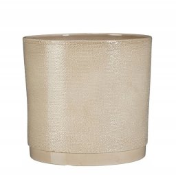 Edelman Doniczka ceramiczna osłonka tłoczenia beżowa 27 cm 1szt