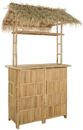 Garden4You Stół barowy na zewnątrz Naturalny 115 x 95 x 215 cm Bambus