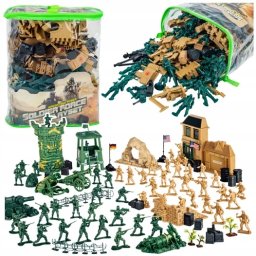 LeanToys Baza Wojskowa Figurki Żołnierzyki Pojazdy Duży Zestaw Militarny 400 el.
