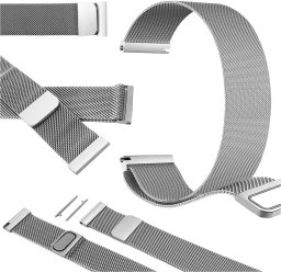 ChronSmarta Pasek ChronSmarta do zegarka Garmin Vivoactive 3 5 Music GPS Vivomove HR Style Luxe Move (Srebrny)