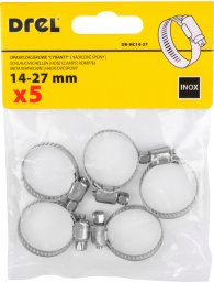 Drel DREL Opaski ślimakowe 14-27 mm 5 szt regulowane