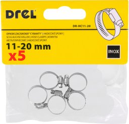 Drel DREL Opaski ślimakowe 11-20 mm 5 szt uniwersalne