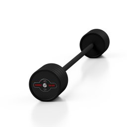 Marbo Sport Sztanga prosta gumowana 45 kg MARBO SPORT czarny mat