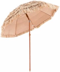 Majowo Parasol tiki 197cm z regulacją styl hawajski odporny na warunki ogrod plaża