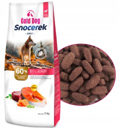Nutra Gold Gold Dog Snocerek Adult Beef & Salmon 15kg