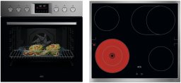Piekarnik z płytą AEG AEG Kombi3026P EB-Herdset OU5PE40SM + TA64RAS6XB