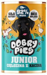 Dobra Kaloria Dobry Pies Junior Cielęcina z kaczką 400g