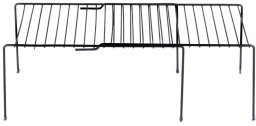 Vilde Półka kuchenna metalowa czarna rozsuwana 34,5-48 cm
