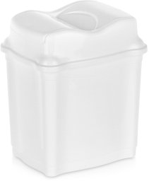 Kosz na pranie Stefanplast Kosz na śmieci plastikowy biały 5 l