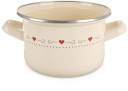 Lumarko Garnek emaliowany kremowy TONCA 16 cm, 1,4 l