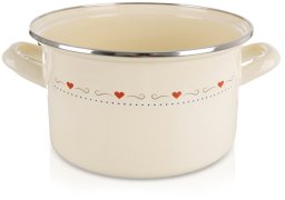 Ambition Garnek emaliowany kremowy TONCA 20 cm, 3 l