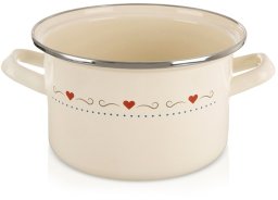 Lumarko Garnek emaliowany kremowy TONCA 18 cm, 2 l
