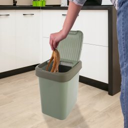 Kosz na śmieci Bigbuy Home Kosz na śmieci plastikowy zielony 12 l