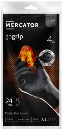 Mercator Rękawice nitrylowe czarne mercator gogrip black 4 szt. rozmiar l