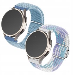 ChronSmarta Zestaw: 2x pasek ChronSmarta do Samsung Galaxy Watch 4 5 6 7 40mm 42mm 46mm Classic Pro