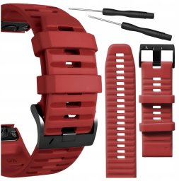 ChronSmarta Pasek ChronSmarta do smartwatch'a Garmin Fenix 5X 6X Pro 7X 7X Solar QuickFit 26mm (Czerwony)