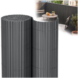 Springos Osłona PVC maskująca na balkon, taras, ogrodzenie 500x120 cm ciemnoszara UNIWERSALNY