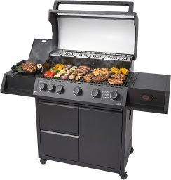 Lehmann Grill gazowy Ogrodowy ŻELIWNY LEHMANN 5+1 premium 20,5 kW + szafka na butlę