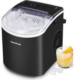 Kostkarka do lodu Bauerkraft Automatyczna cicha wydajna kostkarka do lodu Bauerkraft prosta obsługa 12kg/24h czarny