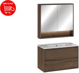 UAB KAME Zestaw meblowy 80cm z umywalką meblową Lava i szafką z lustrem