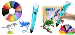 Długopis 3D XMaster Długopis 3D drukarka 3d PEN zestaw XXL Niebieski wkłady filament szablony