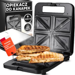 Opiekacz Yermos Opiekacz do kanapek tostów sandwich toster 1400w duży xxl 4 kanapki - or1334