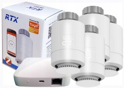 RTX 4x Głowica RTX Termostat + Bramka ZigBee LAN TUYA SET4