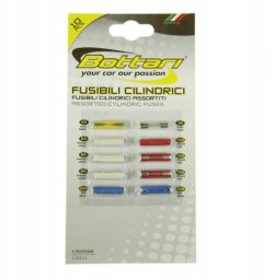 Bottari Card of 10 assorted cylindric fuses
