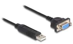 Kabel USB Delock USB-A - RS-232 0.5 m Czarny
