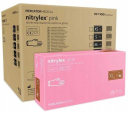 Mercator Medical Rękawice Nitrylowe 100 szt. 10-XL Nitrylex Pink - 10 szt.