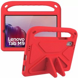 Etui na tablet 4kom.pl Etui pokrowiec z podstawką uchwytem FunColor do Lenovo Tab M9 9" 2023 TB310, czerwone