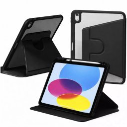 Etui na tablet SUPERO Obrotowe PENCIL do iPad 10.9 2022 Gen. 10/ 11 2025 A16 Gen. 11 WAKE UP, czarne