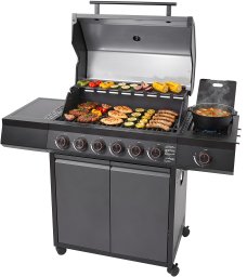 Lehmann Grill gazowy Ogrodowy ŻELIWNY LEHMANN HOUSTON 6+1 nierdzewny 21 kW