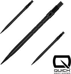 Harrows Końcówki stalowe ostre Harrows QUICK POINT - MICRO RIDGE blackGroty Harrows Micro Ridge Quick Points z precyzyjną strukturą zwiększającą kontrolę i stabilność. System Quick Point umożliwia szybką wymianę i dopasowanie rzutek do stylu gry. 30