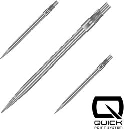 Harrows Końcówki stalowe ostre Harrows QUICK POINT - MICRO RIGDE silverGroty Harrows Micro Ridge Quick Points z precyzyjną strukturą zwiększającą kontrolę i stabilność. System Quick Point umożliwia szybką wymianę i dopasowanie rzutek do stylu gry. 40