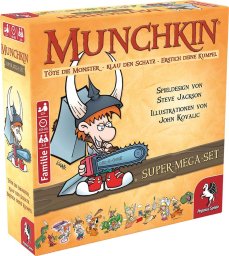 Pegasus Munchkin Fantasy Super-Mega-Set Gra podstawowa z 1 rozszerzeniem