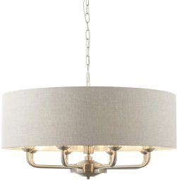 Lampa wisząca ENDON Żyrandol do salonu Highclere 99152 Endon łańcuch klasyczny beż chrom