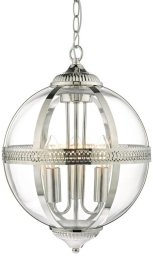 Lampa wisząca DAR Lampa wisząca Vanessa VAN0338 Dar Lighting ball kula nikiel