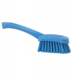 Vikan Hand brush, Vikan, 27x7x8.5cm, blue, polyester/PP/stainless steel, stiff
