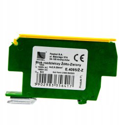 Pawbol Blok rozdzielczy Pawbol E.4095/Ż-Z 4x2,5-25 mm2/4x2,5-16 mm2 żółty/zielony